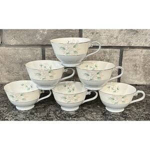 6 Vintage Sheraton Teacups ONLY Harmony House Fine China Sears #3250